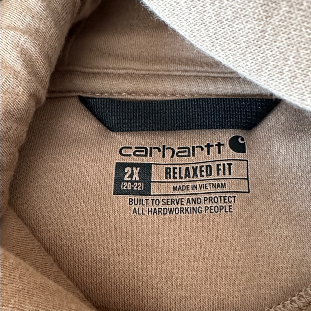 Carhartt Tan Pullover Hoodie - Picture 3 of 5